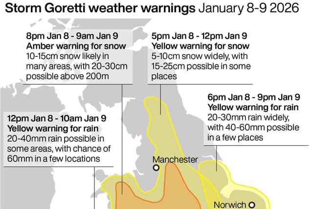 UK braces for heavy snow from Storm Goretti as amber warnings issued
