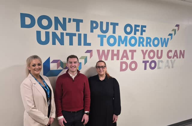 Louise O'Donnell, NWRC, with Caolan Campbell and Tori Killeen from Enterprise NW at the launch of the Ignite ED Project.