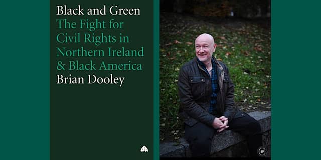 Author of 'Black and Green: The Fight for Civil Rights in Northern ireland and Black America' in Derry.
