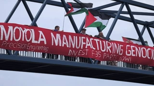 Protestors are set to meet outside Moyola Precision Engineering's factory on Tuesday.