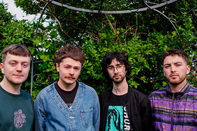Rowdy are Reece Thompson (vocals/rhythm guitar), Joshua Peoples (drums), Malachy O’Neill (bass) and Shaun Carlin (lead guitar).