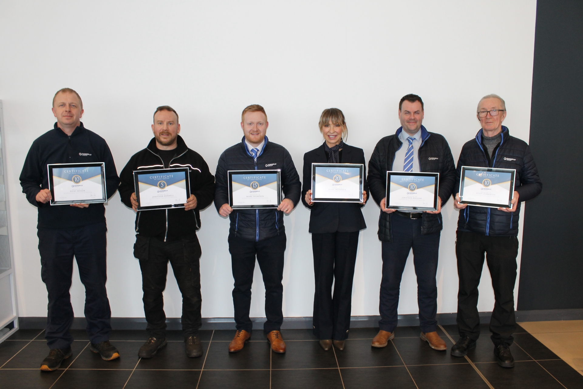 Ricky Mason, Jonathan Donnell, Mark Thompson, Diane McFadden, Jonathan Maguire and Scott Lamberton.