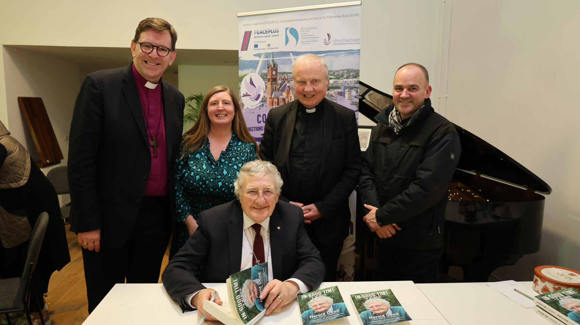 Andrew Forster, Bishop of Derry and Raphoe, Cat Brogan, Churches Trust, Rev Good, Donal McKeown, Bishop of Derry, Rev Stephen Skuce District Superintendent, NW District, Methodist Church in Ireland.