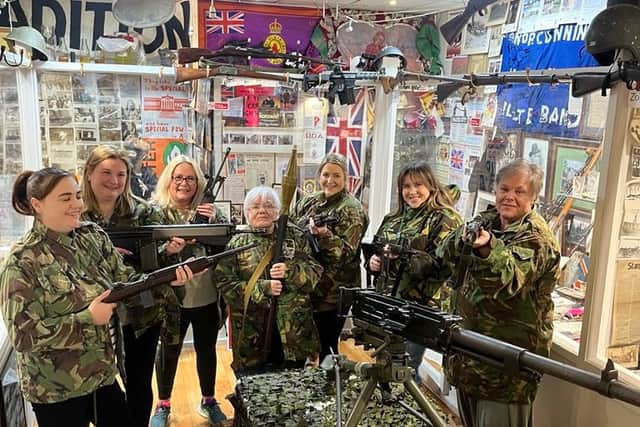 At the end of the tour there will be an opportunity to get pictures taken with uniforms and weapons.