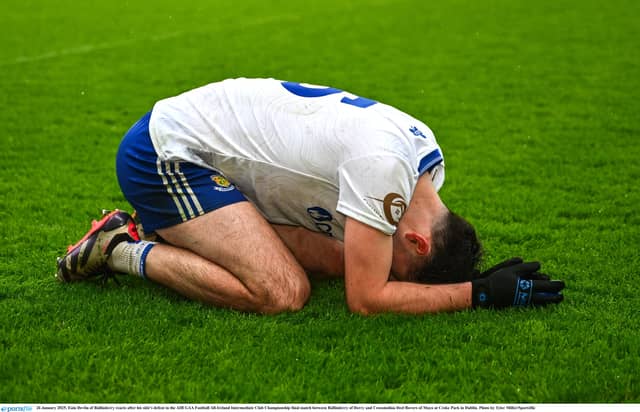 There was devastation for Ballinderry players at Croke Park. Pic by Tyler Miller/ Sportsfile