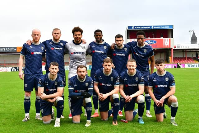 The Derry City team which started at Sligo Rovers today. Pic by Kevin Morrison/ Event Images