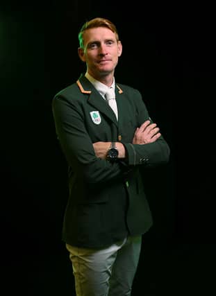 Daniel Coyle during the Team Ireland Paris 2024 team announcement for Equestrian at The Crowne Plaza Hotel in Blanchardstown, Dublin. Photo by Ramsey Cardy/Sportsfile