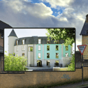 An artists impression of how the student accomodation could look and the existing property