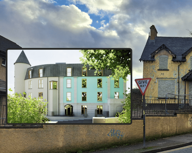 An artists impression of how the student accomodation could look and the existing property
