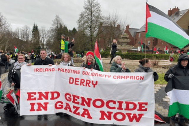 Derry Ireland Palestine Solidarity Campaign petition urges political boycott of White House St Patrick's Day celebrations.
