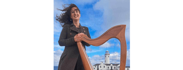 Dungiven's Nodlaig Ní Bhrollaigh at Fanad Lighthouse in Donegal, where she composed two pieces for her new album - Cuimhní Rúnda. (Photo courtesy of Peter Blake)