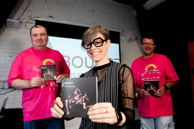 Launching the programme were Federica Ferrieri, Bounce Coordinator and festival volunteers Robert Whiteman and Steven Bradley