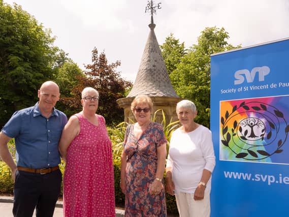 Martin Mailey and Mary McCloskey of St Canice SVP Conference in Limavady with Anna Cassidy and Nora Canning of St John Waterside SVP Conference in Derry, at the North Region Members’ Day.