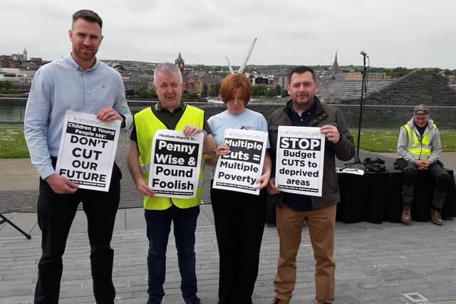 Derry Now also spoke to Strathfoyle Women’s Activity Group, which was well represented at the rally.
