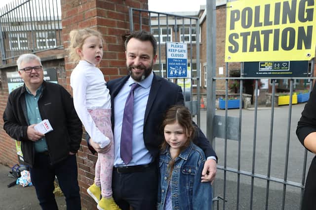 Polling stations are open from 7am to 10pm on Thursday, and SDLP leader, Colum Eastwood made an early start, casting his ballot at the Model Primary School in the city.