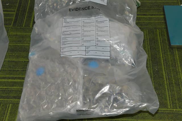 Some of the suspected drugs seized.