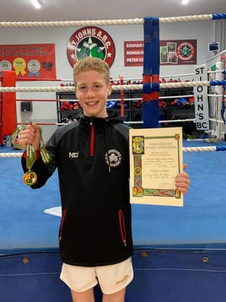Sean McNamee of St John's boxing club in Swatragh, who became an All Ireland champion last week.
