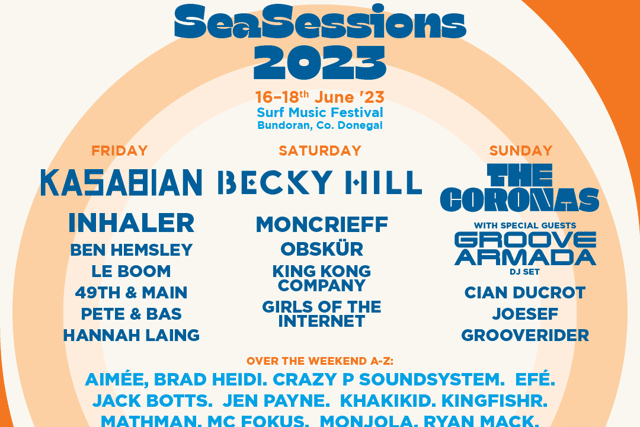 The Impressive lineup now includes headliners Kasabian, Becky Hill and The Coronas alongside special guests Groove Armada (DJ Set) with Inhaler, Moncrieff, Ben Hemsley, Obskür, Cian Ducrot, Le Boom, 49th & Main, King Kong Company, Hannah Laing, Joesef, Pete & Bas, Girls of the Internet, Grooverider and MC Fokus, Crazy P Soundsystem, Ryan Mack, Skaar, Somebody’s Child, Monjola, Thumper, The K’s, Khakikid, Mathman, EFÉ, Brad Heidi, Jack Botts, Aimée, Kingfisher, Jen Payne, Zion Train, Sarah Crean, Zaska, Cruel Sister, Jordan Nocturne, Fya Fox, Lavengro, Colin Perkins, Dave Duke, Katie Phelan, Faceplant, Jessica Doolan, Post-Party, January Winters, Ricky Chong, Odhran Murphy, Meryl Streek, Rosecaps, Volleyball, Bruising Shins, Unsigned Sessions and many more set to take to the stage over the weekend.