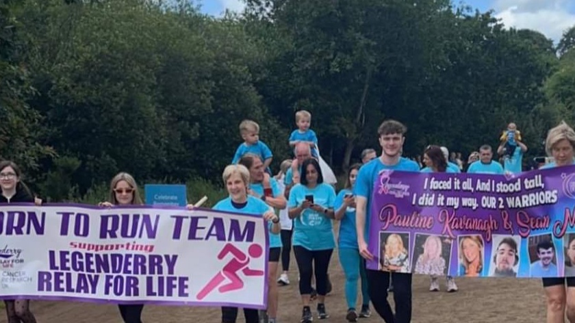 Born To Run Team during during opening ceremony at Relay for Life