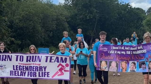 Born To Run Team during during opening ceremony at Relay for Life