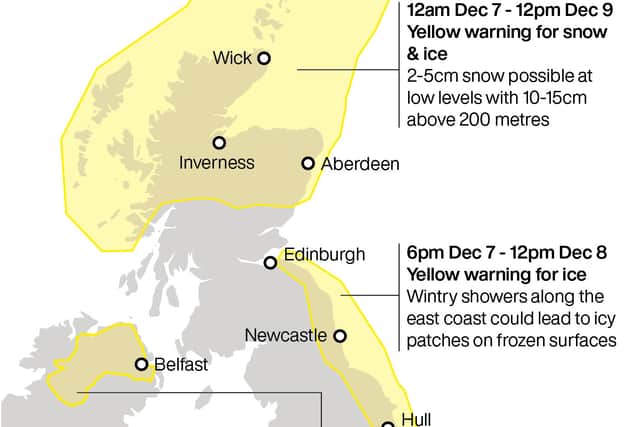 Motorists urged to be careful as cold snap hits parts of UK