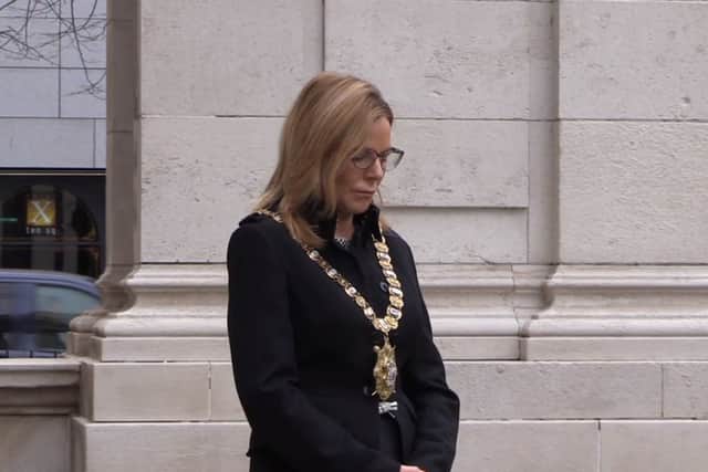 In a later statement on the two occasions she stopped the interview to speak to advisers, Ms Black said: “I met with representatives of the British Legion this morning before going out to take part in a dignified ceremony to extend my solidarity on this Armistice Day as people gathered to reflect on the tragic suffering and human cost of conflict.