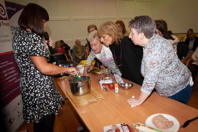 ‘We even managed to raffle two airfryers to the audience and had two very happy ladies in Eleanor McDermott and Gloria Morrison.’