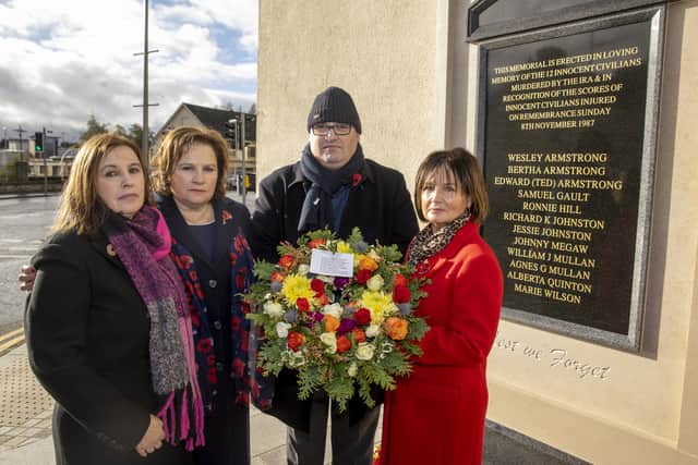 The event took place at a newly installed memorial in the town.