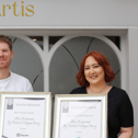Award winning chef Phelim O'Hagan is pictured with his partner and restaurant manager Serina Macari