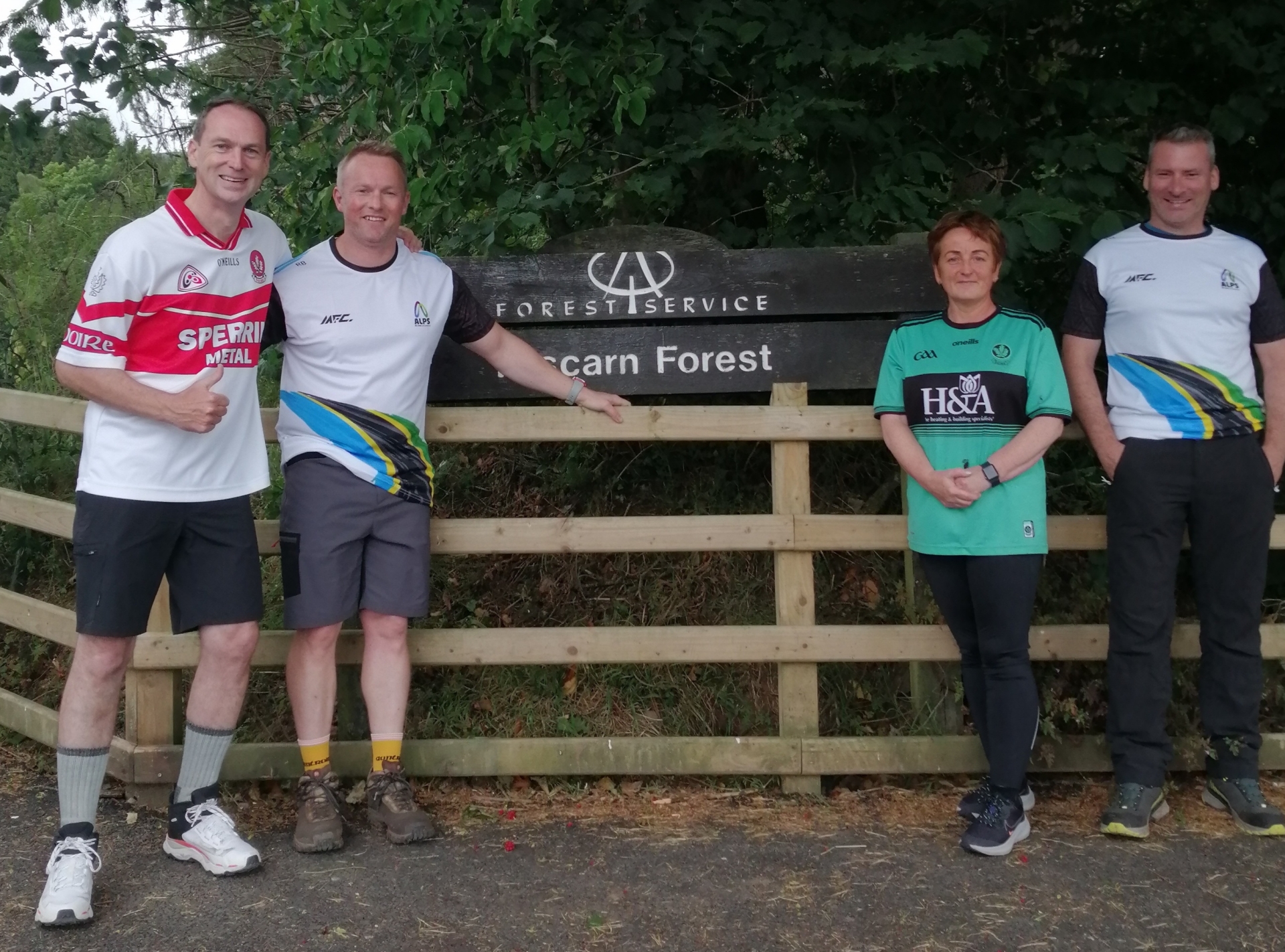 Frank Diamond, Robbie Bremner, Mary McGuigan and Tommy Hampsey, just four of the team who will take on the challenge.