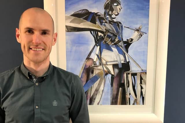 Ryan, who moved to Strabane from Derry with his parents when he was three weeks old, said he was honoured to have been asked to create this piece.