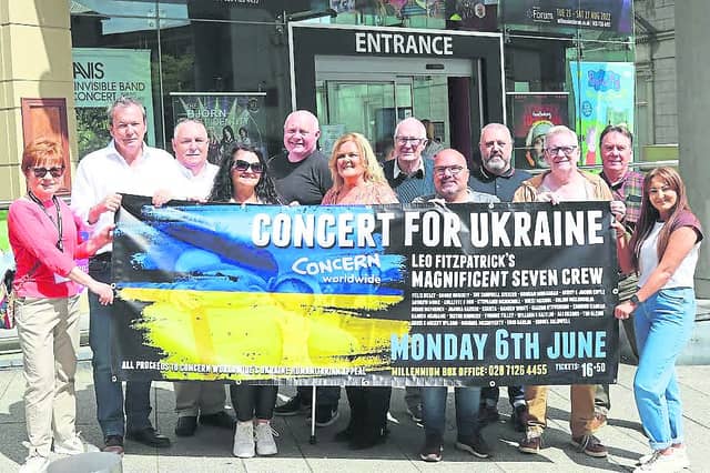 Some of the members of the Magnificent Seven Crew who will be performing in the Concert for Ukraine.