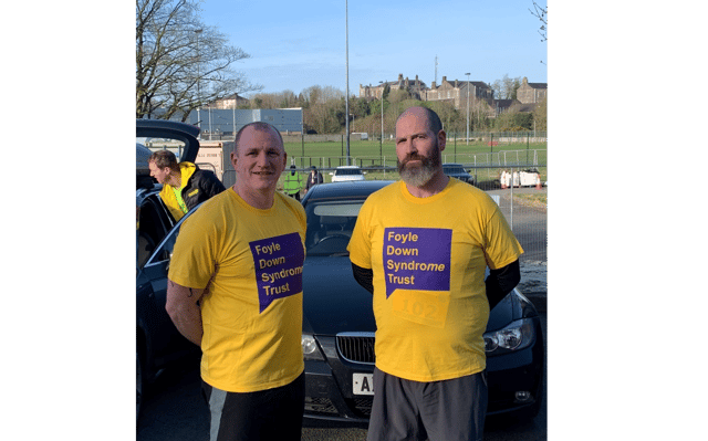 Izzi's dad, Mark Walker, and running partner, John Storey, who will complete Strabane Lifford Half Marathon course on Sunday May 15