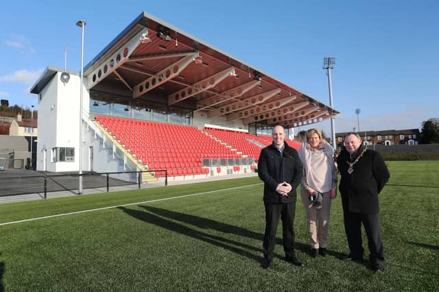 The Brandywell stand after it was completed in 2018.