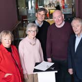 Chief executive of The Playhouse, Kevin Murphy (third from left) at the launch of Beyond Belief with directors of the Hume foundation, (l-r) Monica McWiliams, Brid Rodgers, Mark Durkan and Sean Farren