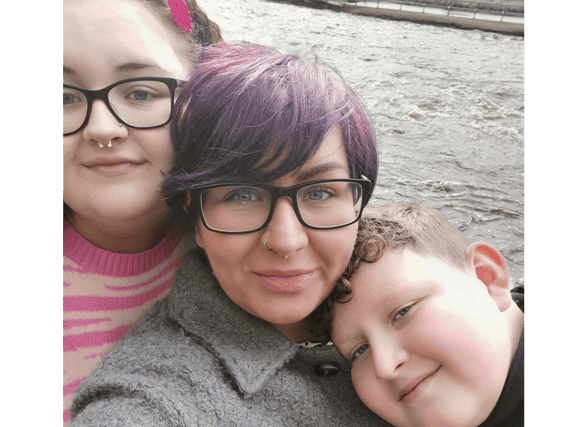Shelly says her two kids, Ava and Eoin , have had to grow up a little quicker but the family makes the perfect team