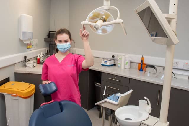 Niamh McHenry is one of last year’s Dental Nursing apprentices who secured employment at Braid Dental in Ballymena and will qualify later this year.