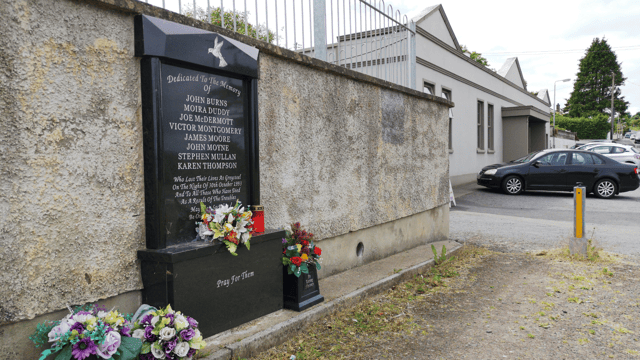 A memorial to the victims of the Greysteel massacre in 1993.