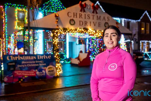 “We’ve all sort of come together, we’re a great wee street, we all get on like a house on fire, and we’ve all come together and everybody’s chipped in and put up their lights,” she said.