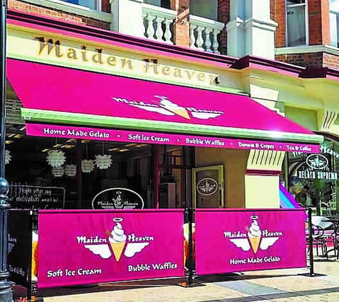 The logo of Derry ice cream shop Maiden Heaven attracted criticism for its similarity with the Parachute Regiment insignia.