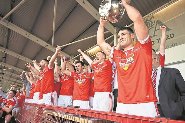 A new challenge awaits Magherafelt when they face Kilcoo in the Ulster Senior Football Club Championshuip Quarterfinal this weekend. Photo: Mary K Burke.