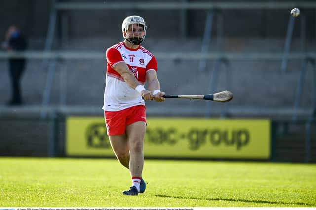 Derry turned the screw further at the beginning of the second half with points from Bradley and Sé McGuigan, before an Odhran McKeever finish left the hosts in control at 1-15 to 0-12.