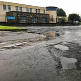The car park at Shantallow Health Centre.