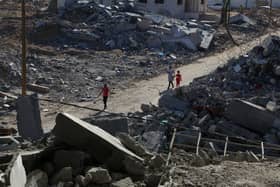 A scene of devastation in Gaza.