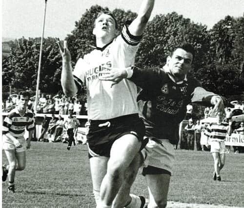 “The defender got his fingertips to it,” Heaney jokes. “Whether I would've scored it was another matter, but we could've been county champions.”