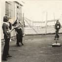 Girls playing swingball in Shantallow.
