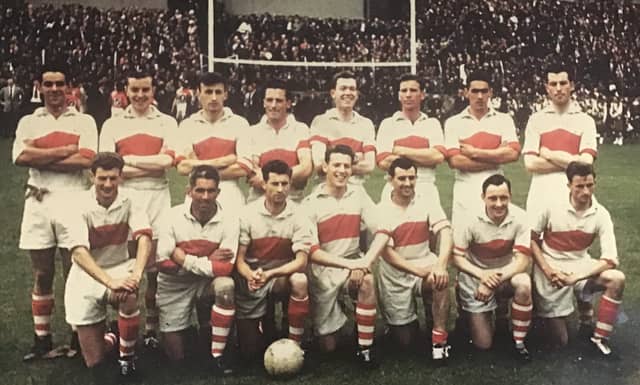 The Derry team pictured before the 1958 Ulster SFC final.