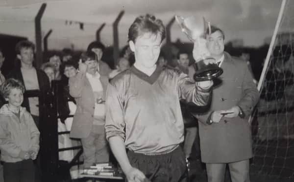 Another constant during that era was Martin Hazlett, who sadly passed away last year. Terence McMacken's diligent record keeping charts Hazlett's 584 appearances for the club. He played in the club's first game at intermediate level, was player of the year in the 1979 season and picked up the award for the sixth time, some 18 years later.