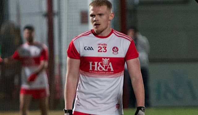 Alex Doherty scored 1-5 in Derry's comeback. (Pic: Tom Heaney)