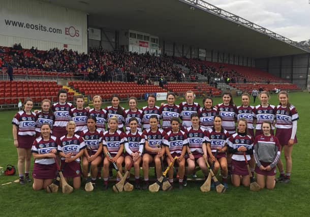 Slaughtneil camogie squad pictured before Sunday's game with Loughgiel